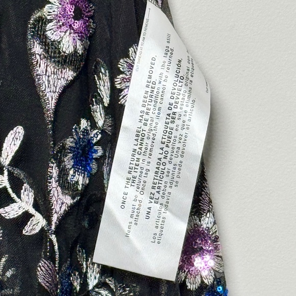 NWT Dress the Population Uma Floral Embroidered Black Party Dress Sz XXL - Picture 3 of 9